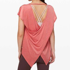 Lululemon Playful Practice Short Sleeve - 12 Rustic Coral